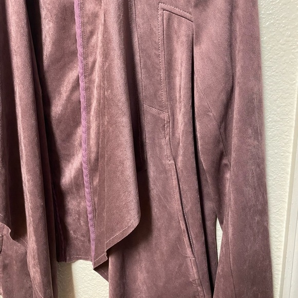 Women's Suede Faux Drape Jacket - kut from the Kloth small - Picture 3 of 8